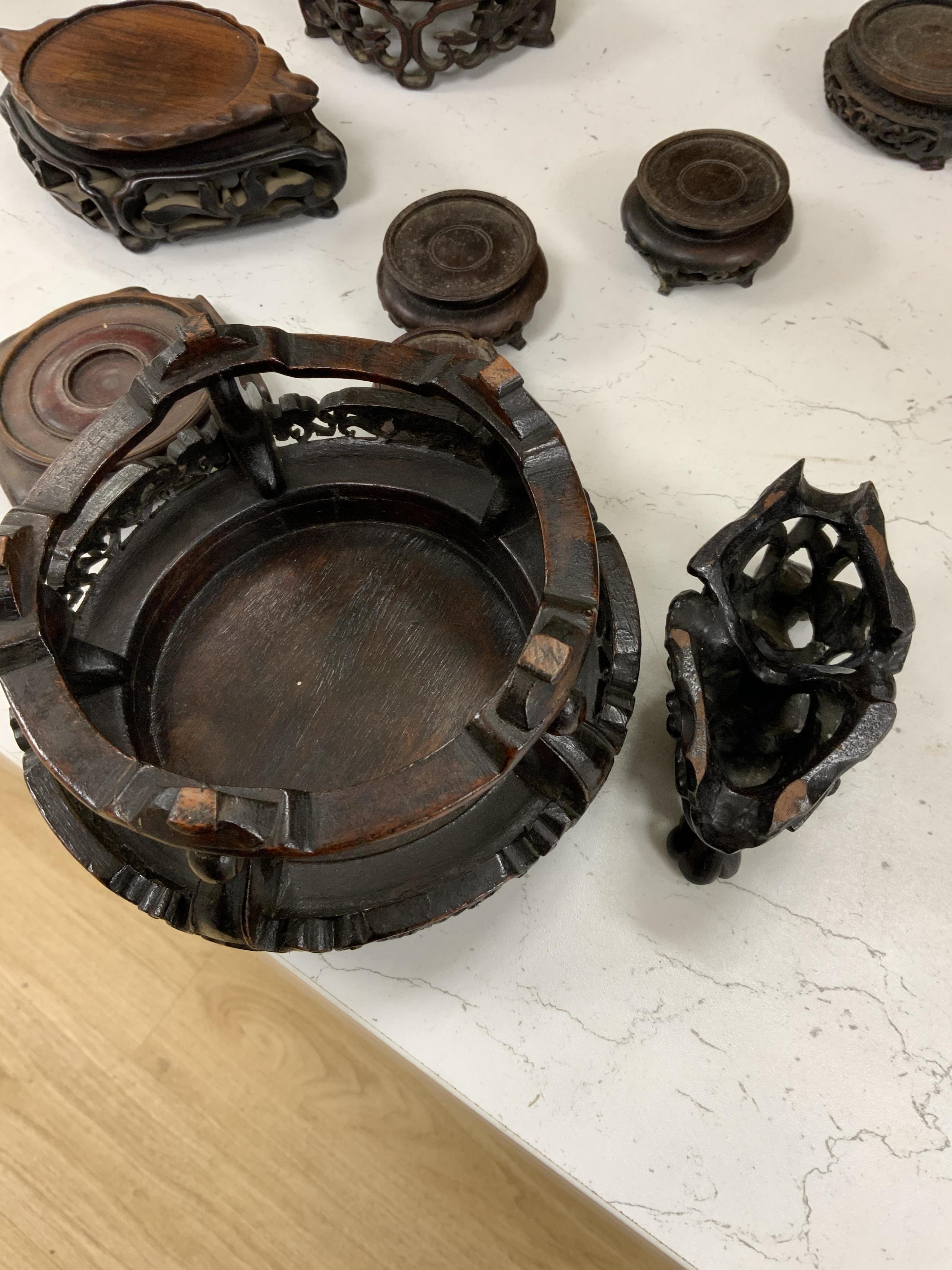 A collection of Chinese hardwood stands